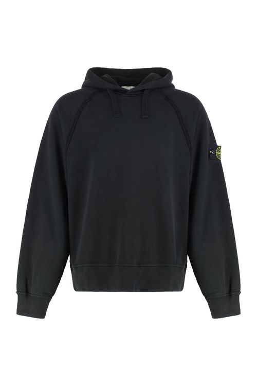 Cotton Hoodie with Removable Logo Patch