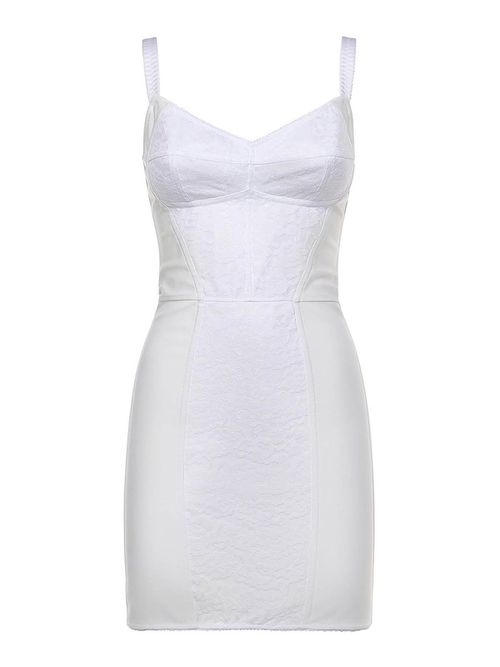 Stretchy Sheath Dress With Lace