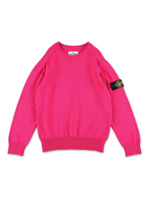 Compass-motif knit sweatshirt - Pink