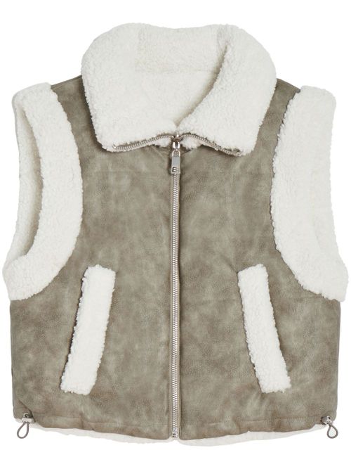 Alex faux-fur gilet - Neutrals