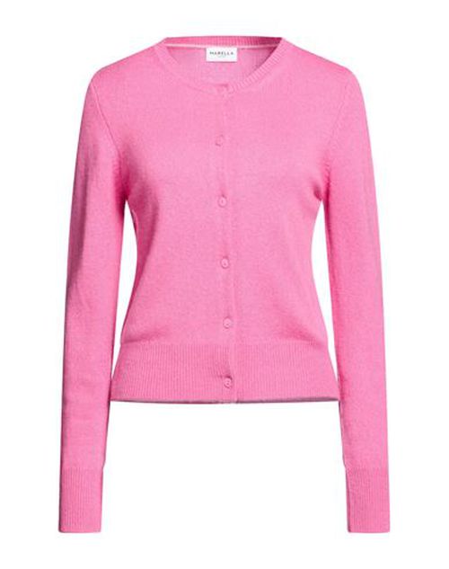 Woman Cardigan Fuchsia Size L Wool, Cashmere