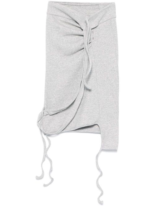 Ribbed mini skirt - Grey