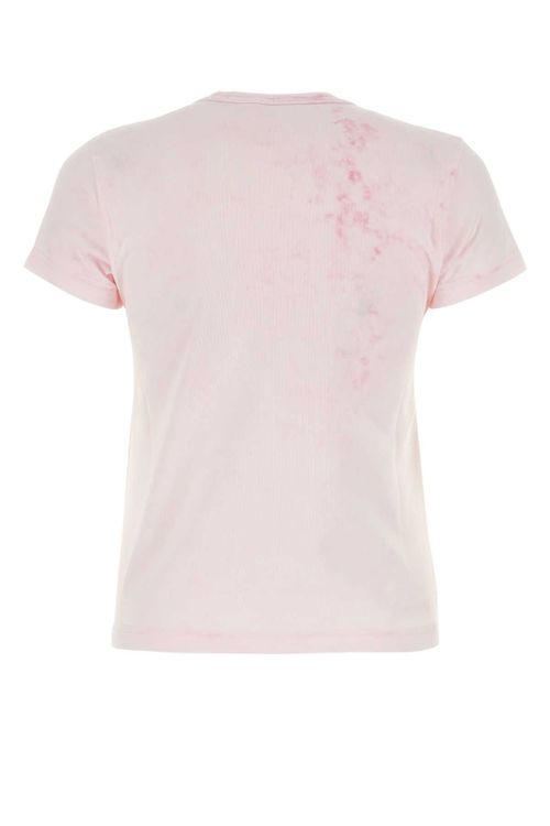 Bleached Cotton T-Shirt — Pink