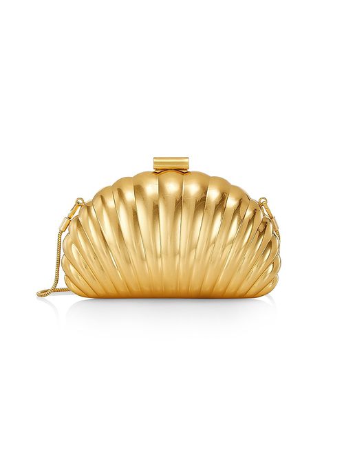 Women's Monet Metallic Shell Clutch - Gold