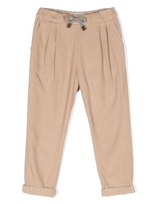 Drawstring tapered trousers - Neutrals