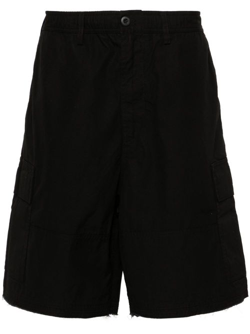 Logo-patch cargo shorts - Black