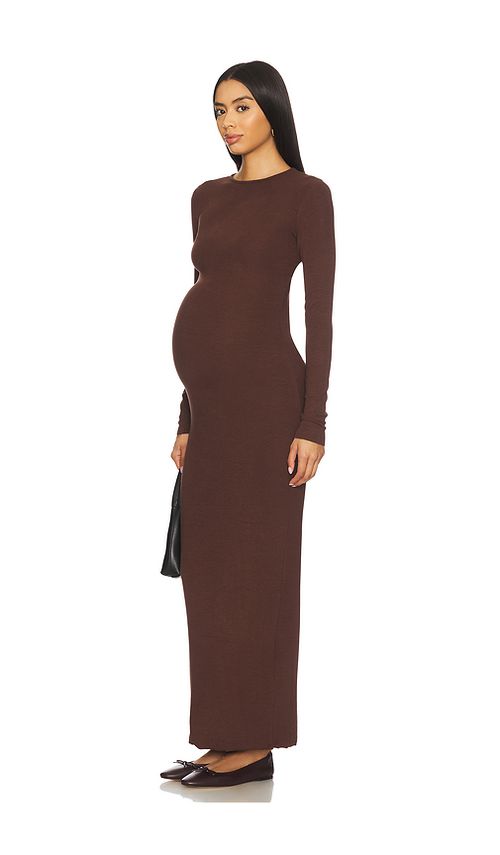 Bumpsuit maxivestido soft en color chocolate XS también en L, M