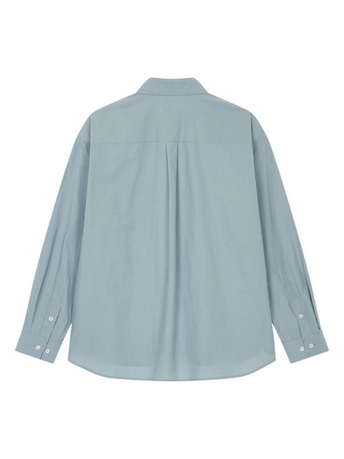 Long-sleeved cotton shirt - Blue