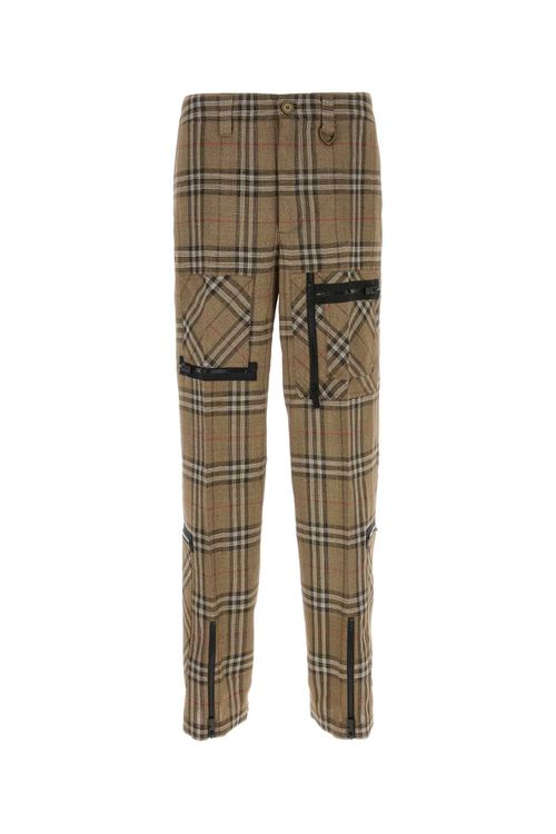 Embroidered Viscose Blend Cargo Pant