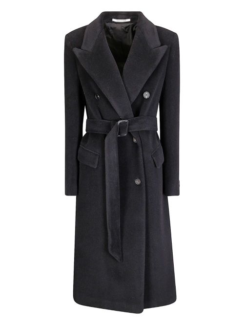 Wool double-breasted coat