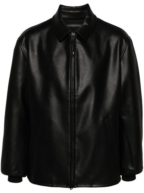 Pleather faux-leather jacket - Black