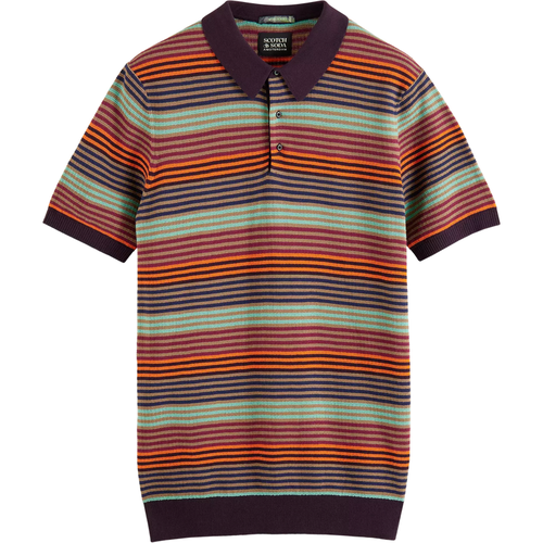 Scotch & Soda Knitted Polo Shirt In Organic Cotton