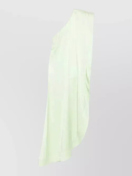 Stella Mccartney - one shoulder satin draped evening gown
