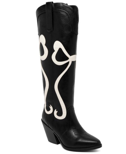 Women's Kammy Bows Western Boots - Black/Cream
