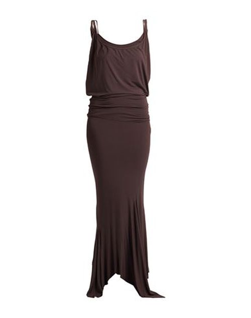 The Attico Woman Maxi dress Dark brown Size 6 Viscose, Elastane