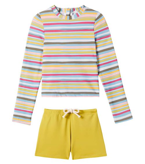 Louise Misha Agik rashguard top and swim trunks set