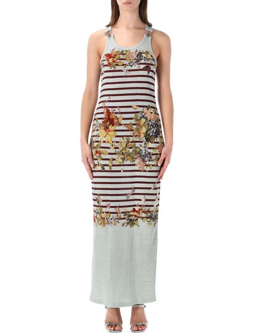 Cotton Rib Tank Long Dress Mariniere Gra