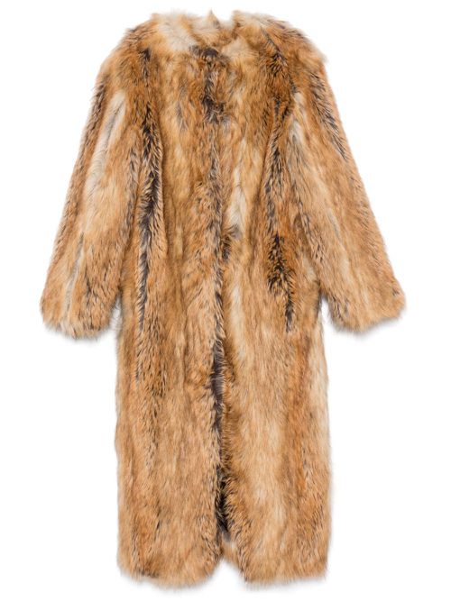 Faux-fur coat - Brown