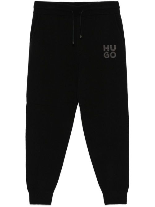 Jacquard-logo trousers - Black