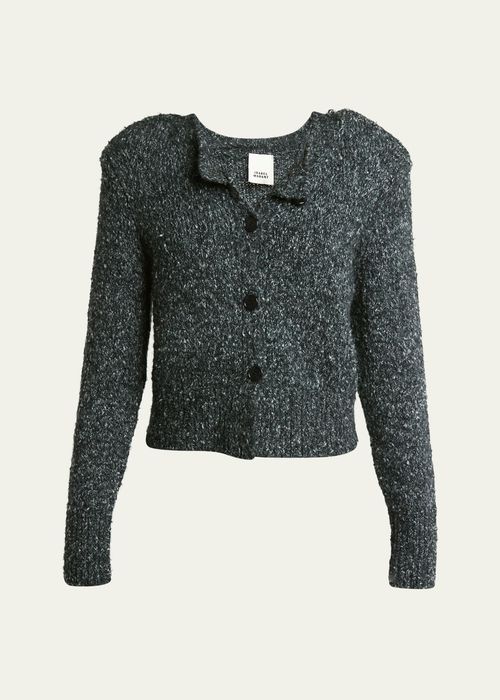 이자벨마랑 여성 Kathlen Fluffy Knit Speckled Cardigan BG_4831647_100134_MANTHRACITE