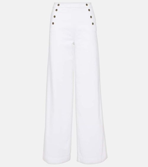 High-rise wide-leg pants