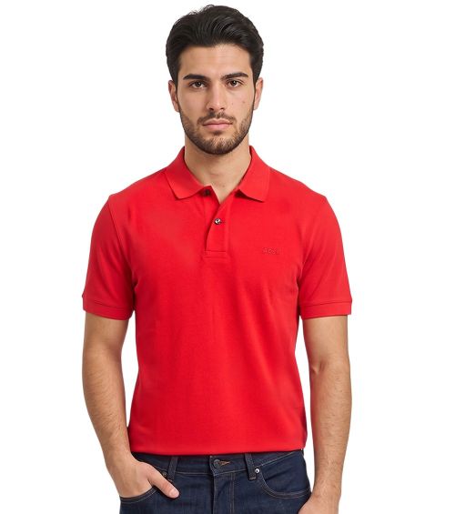 Red Shirt Collar Polos