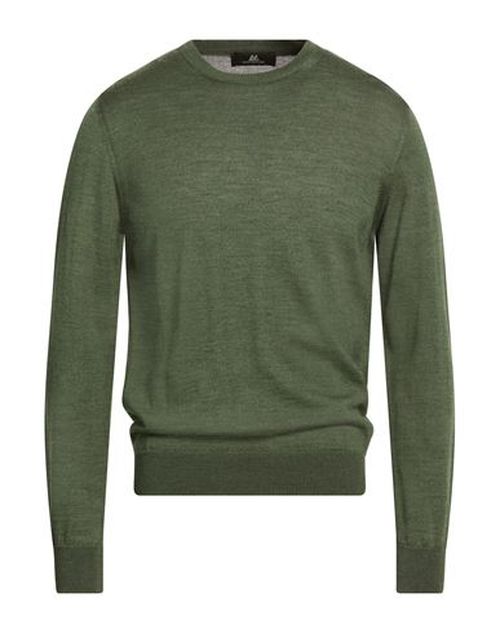 Montechiaro Man Sweater Military green Size 44 Virgin Wool, Acrylic