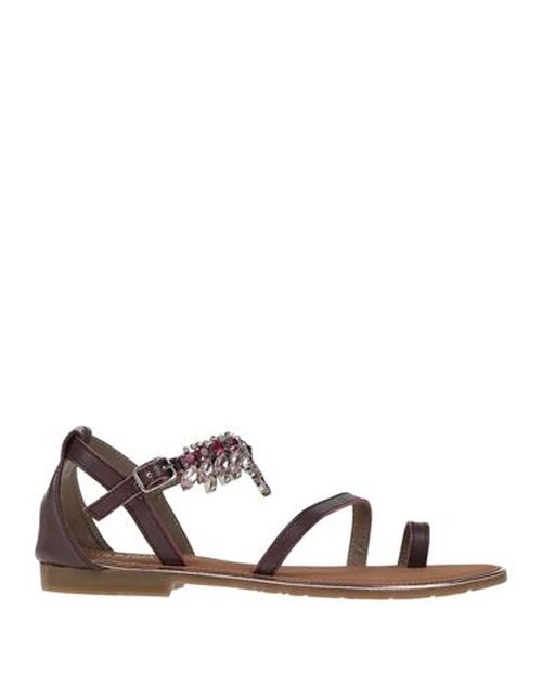 Woman Thong sandal Plum Size 5 Leather