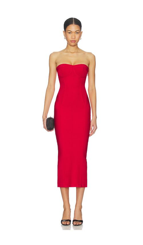 Superdown Ethelyn Midi Dress in Red. - M also in L, S, XL