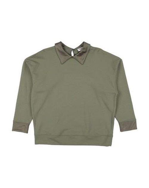 Dondup Kid Girl Sweatshirt Military green Size 12 Cotton, Viscose