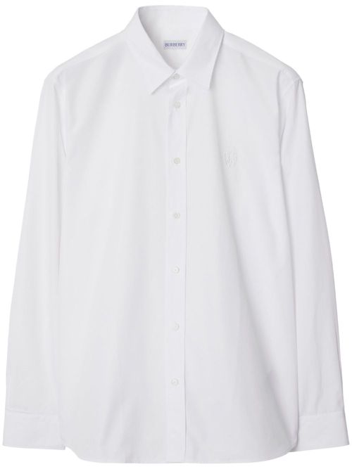 Embroidered cotton shirt - White