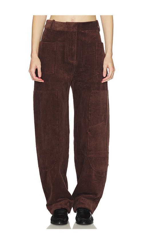 Ganni Seersucker Corduroy Pant in Chicory Coffee. 40 also , 34