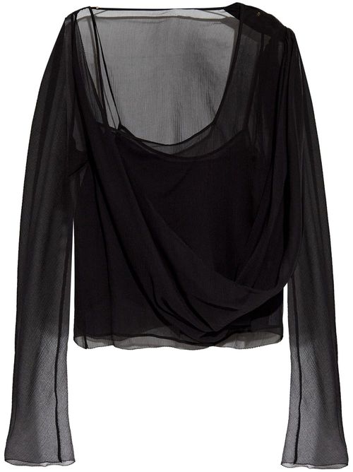 Sheer blouse - Black