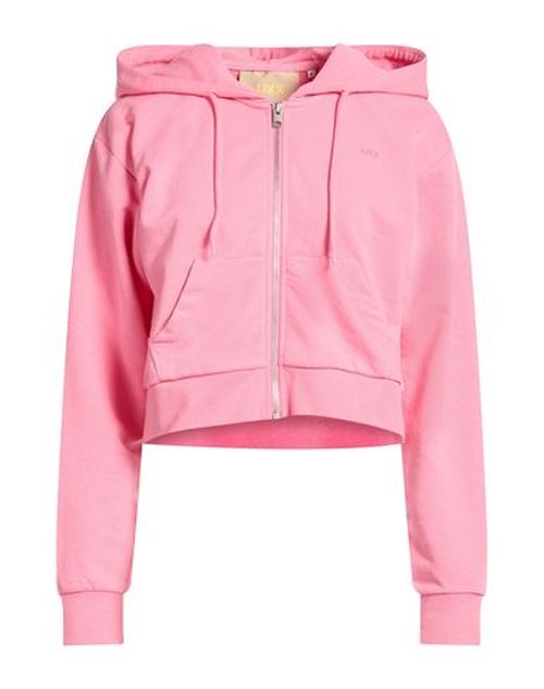 Woman Sweatshirt Pink Size M Cotton, Polyester