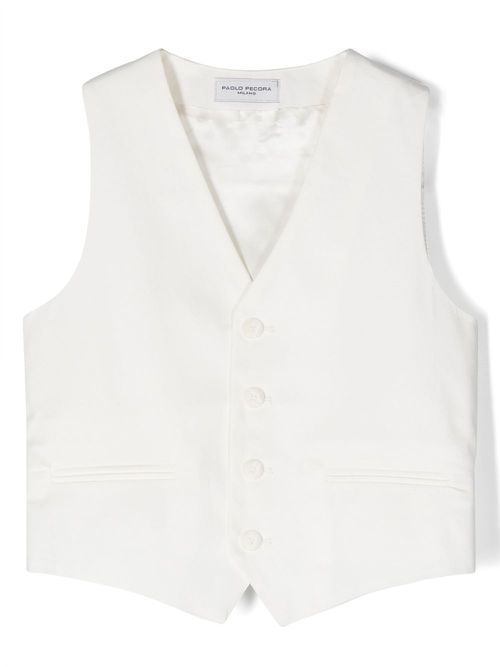 Single-breasted gilet - White