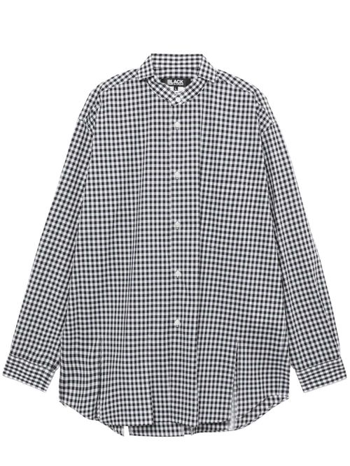 Gingham-print cotton T-shirt