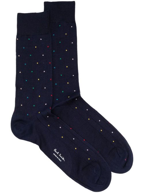 Polka-dot ankle socks - Blue