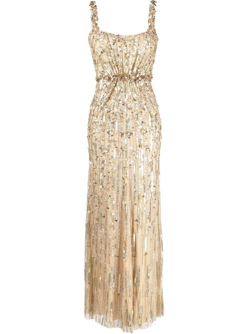 Sequin-embellished gown - Gold