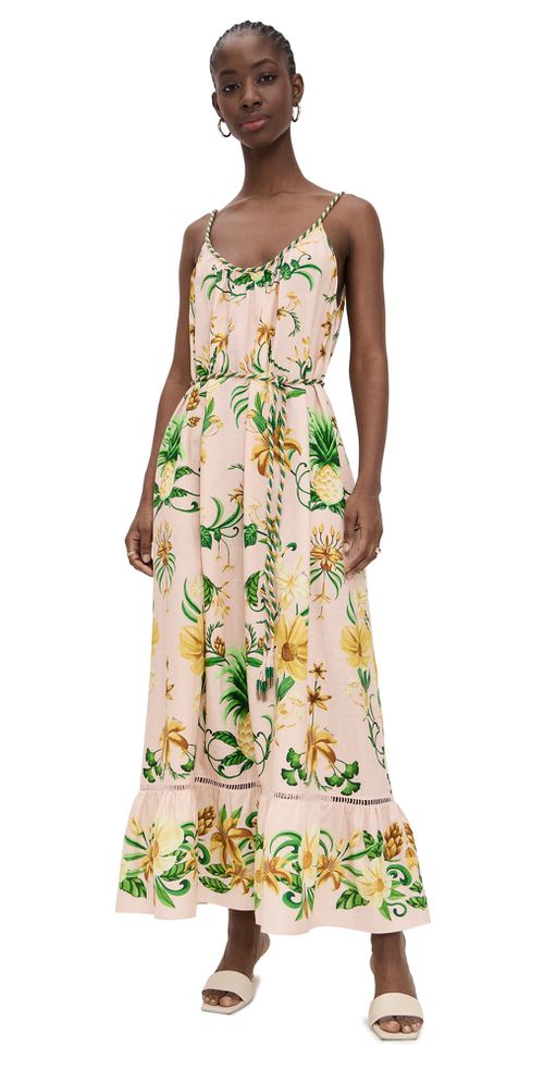 FARM Rio | FARM Rio Botanical Beauty Pink Maxi Dress Botanical Beauty Pink  | Realry