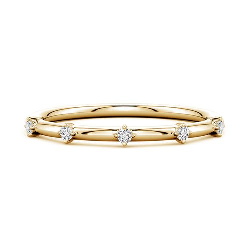 Angara 1.5 MM Round Diamond Five-Stone Station Ring in 14K Yellow Gold