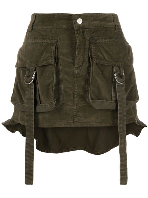 Multiple-pocket skirt - Green