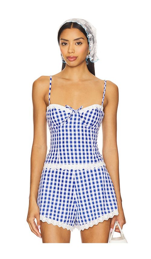 MAJORELLE Peggy Bustier Top in Blue. -  XS also in