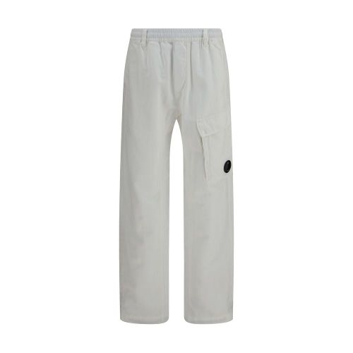 Cotton Rip-Stop Cargo Cargo Pants — White