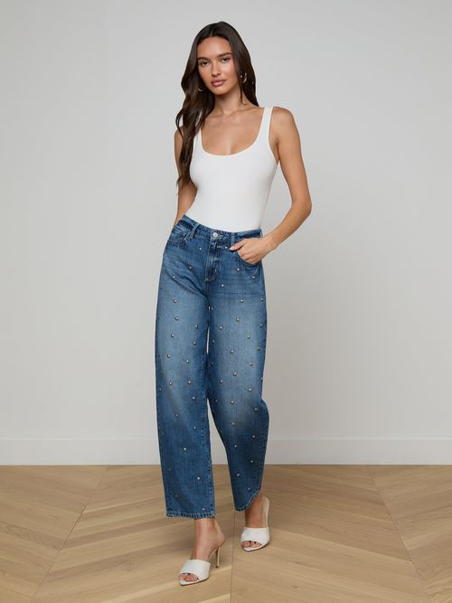 Bex Studded Rodeo Jean In Solvang