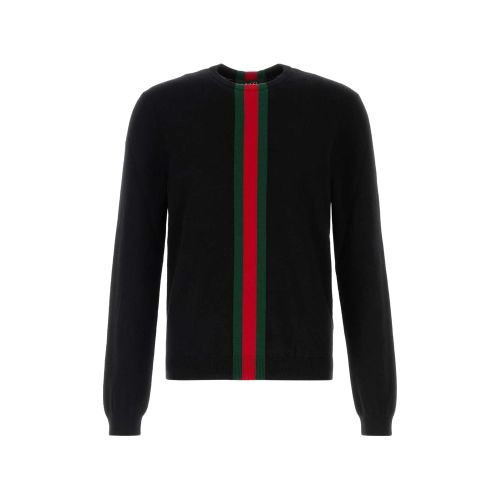 Web-stripe Cashmere Sweater