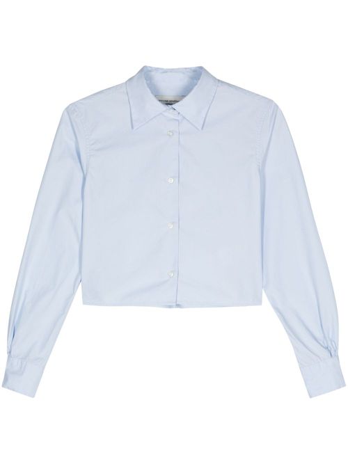 Cataleya cropped cotton shirt - Blue