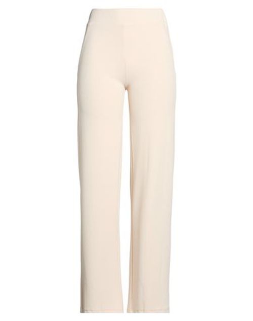 Woman Pants Beige Size 6 Polyester, Elastane