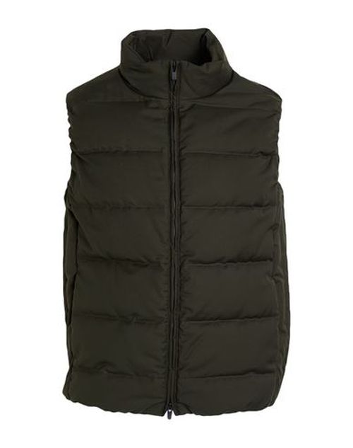 Teknosartorial Man Vest Military green Size 36 Polyester, Viscose