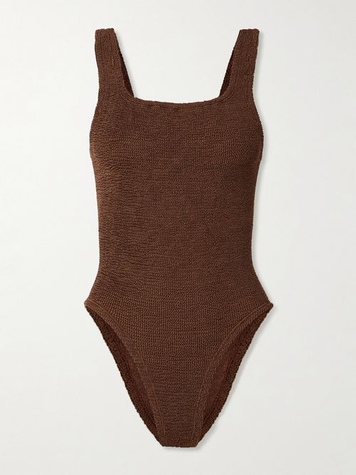 Coverage Original Crinkle Swimsuit - Brown