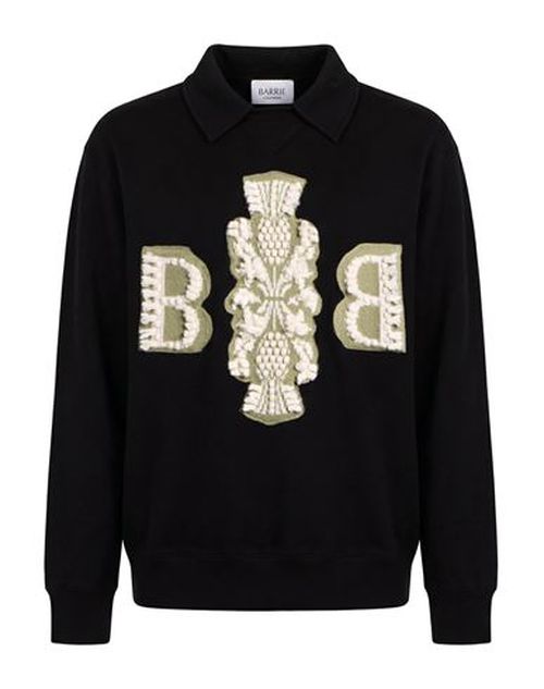 Man Sweatshirt Black Size L Cotton